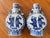 Add classic Chinoiserie charm to your home decor with this lovely pair of hand-painted Chinese blue and white porcelain...