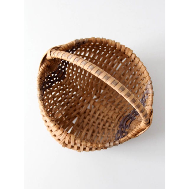 Vintage Handmade Buttocks Basket For Sale - Image 9 of 12
