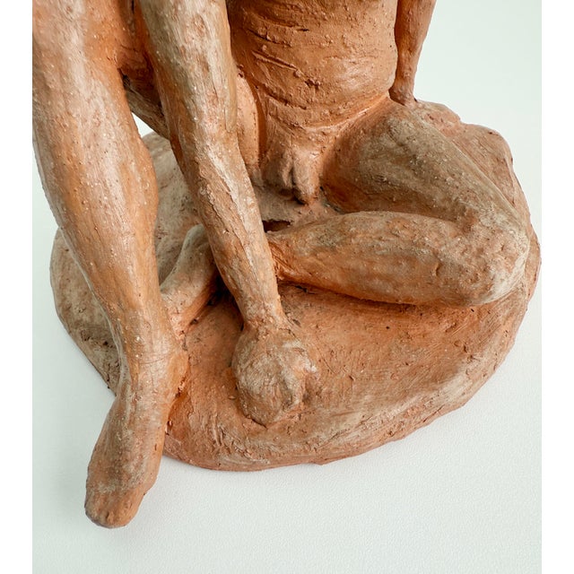 Sculpture Materials Hans Mettel Style Clay Figurative Male Sculpture For Sale - Image 7 of 11