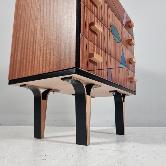 Brown Vintage Bedside Table, 1970s For Sale - Image 8 of 10