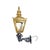 Traditional Brass Wall Lantern with Ornate Cast Iron Bracket For Sale - Image 9 of 15