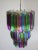 Large Multi Colored Murano Glass Chandelier, 1982 For Sale - Image 3 of 12