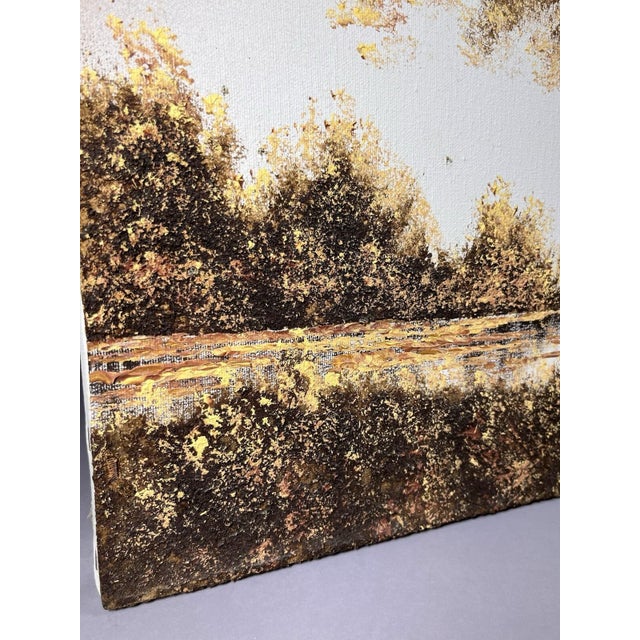Realism Chester Lewis Perez Textured Impasto Textured Oil Painting Cypress Tree Swamp 20x24 For Sale - Image 3 of 13