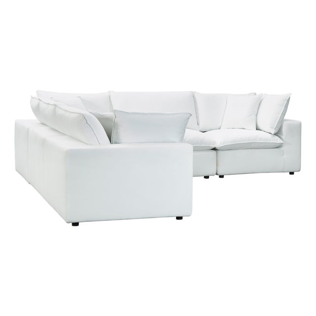 Cali Pearl Performance Fabric Modular L-Sectional For Sale