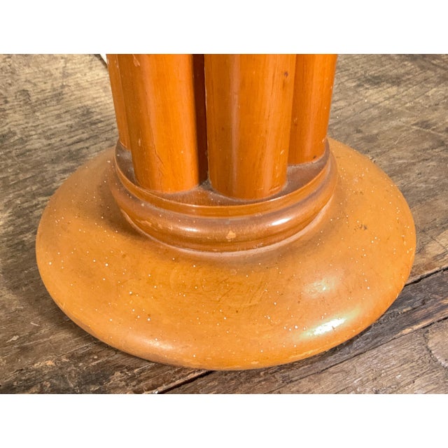 Coastal / Regency Faux Bamboo Table Lamps With Natural Fiber Shades - A Pair For Sale In Providence - Image 6 of 9