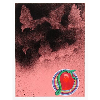 1970s "Garden of Eden" Screen Print by Rita Simon (Atirnomis) For Sale
