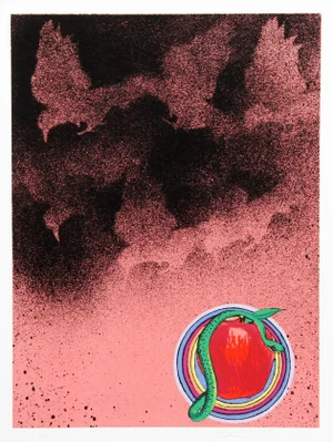 1970s "Garden of Eden" Screen Print by Rita Simon (Atirnomis)