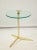Midcentury Italian Table on Brass Tripod Base For Sale - Image 4 of 7