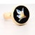 Vintage 9k Yellow Gold & Enamel Butterfly Signet Style Ring For Sale - Image 11 of 12