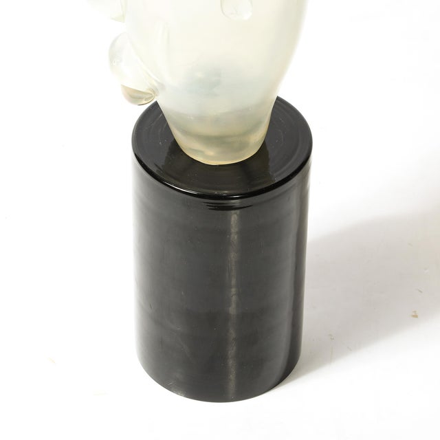 Mid-Century Hand-Blown Murano Opalescent Glass Head Sculpture by Sergio Rossi For Sale - Image 11 of 15
