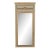 Louis XVI Style Trumeau Mirror, Painted Pine Frame, Gilded Trim, 1900s For Sale