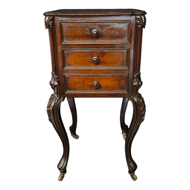 Antique Louis Philippe French Nightstand in Mahogany, 1800s For Sale