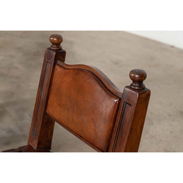 Mid-Century Spanish Brutalist Walnut Chairs, 1960, Set of 2 For Sale - Image 10 of 15