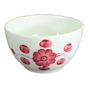 18th Century Pearlware Mulberry Flowers Tea Cup
