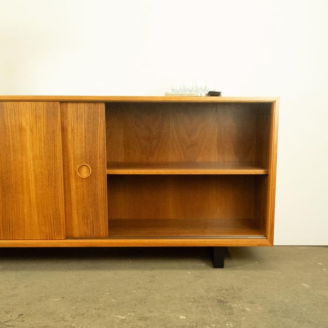 Walnut Lowboard by Lothar Wegner, 1960s For Sale - Image 11 of 14