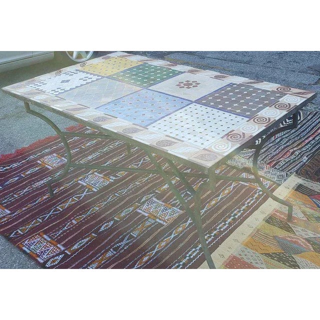 Moroccan Rectangular Mosaic Dining Table | Chairish