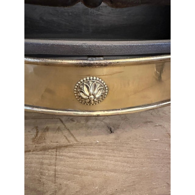 Metal Antique English Brass Fire Grate, 1890 For Sale - Image 7 of 10