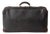 Antique 1920s Black Leather Suitcase With Brass Hardware For Sale