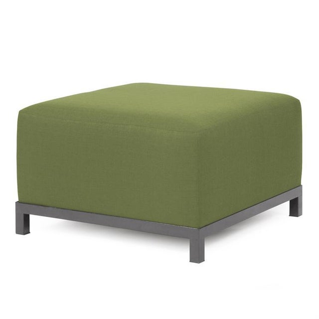 Kenneth Ludwig Chicago Kenneth Ludwig Chicago Urban Patio Ottoman in Green For Sale - Image 4 of 4