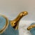 Vintage Tea Set Blue Turquoise and Gold 22k - Set of 3 For Sale - Image 4 of 10