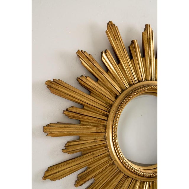 Hollywood Regency Mid-Century Belgian Gilt Sunburst Mirror attributed to Geratal, 1960s For Sale - Image 3 of 5