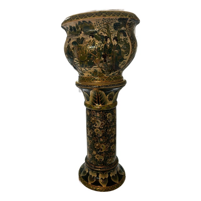 Early 20th Century Chinese Planter and Pedestal For Sale