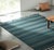 5x8 Blue Flat Weave Wool Bamboo Silk Coastal Horizon Striped Modern Carpet Rug For Sale In New York - Image 6 of 7