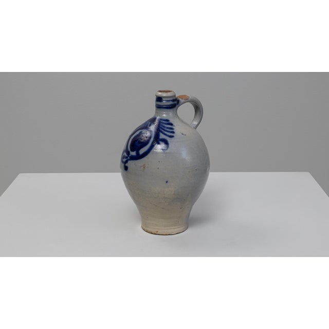 20th Century Belgian Traditional Blue and Gray Ceramic Vase for Home Decor For Sale - Image 11 of 18