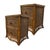 Mid 20th Century Tommy Bahama Style Woven Rattan Two-Drawer Nightstands – Pair For Sale - Image 5 of 8