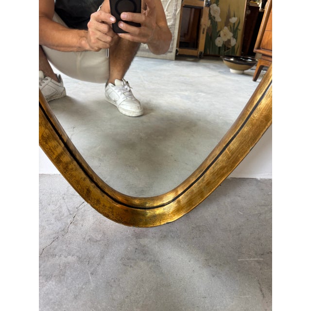 1960s Italian Hollywood Regency Gilt Wood Oval Wall Mirrors – A Pair/ Sold For Sale In Miami - Image 6 of 10