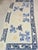 Textile Vintage Blue and White Hand Blocked Chinoiserie Hemstitched Linen Table Cloth For Sale - Image 7 of 10