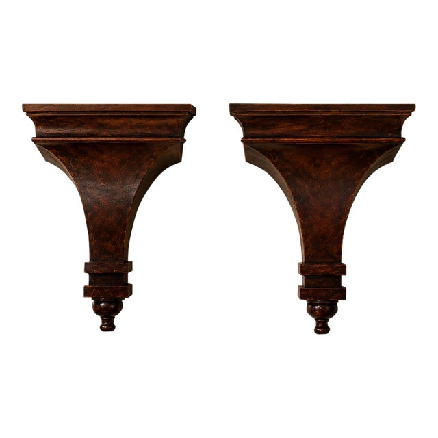 Pair of Antique Victorian / Edwardian Mahogany Corbels, Circa 1900–1920 For Sale