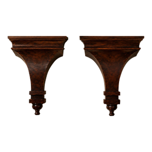 Pair of Antique Victorian / Edwardian Mahogany Corbels, Circa 1900–1920