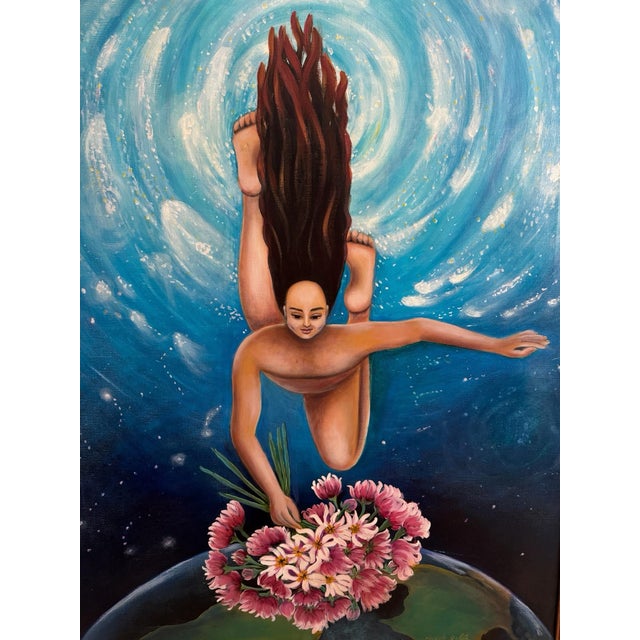 1980s 1980s Original Framed Oil Painting Signed by Artist For Sale - Image 5 of 9