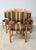 1960's Set of Six Danish Oak Dining Chairs in Henning Kjaernulf Brutalist Style The set of 6 chairs in Henning Kjærnulf's...