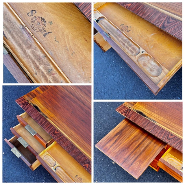 Boomerang Executive Desk With Conference Corner | Mid Century Modern by William H Sullivan for Standard Furniture c.1950s For Sale - Image 18 of 18