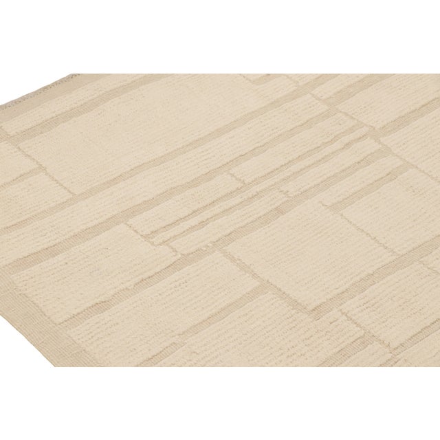 Rug & Kilim’s Moroccan Style Rug in Cream White Tones with Geometric Patterns - 12x15 For Sale In New York - Image 6 of 7
