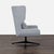 NaughtOne Hush Modern High-Back Lounge Chair in Light Gray Fabric For Sale - Image 4 of 8