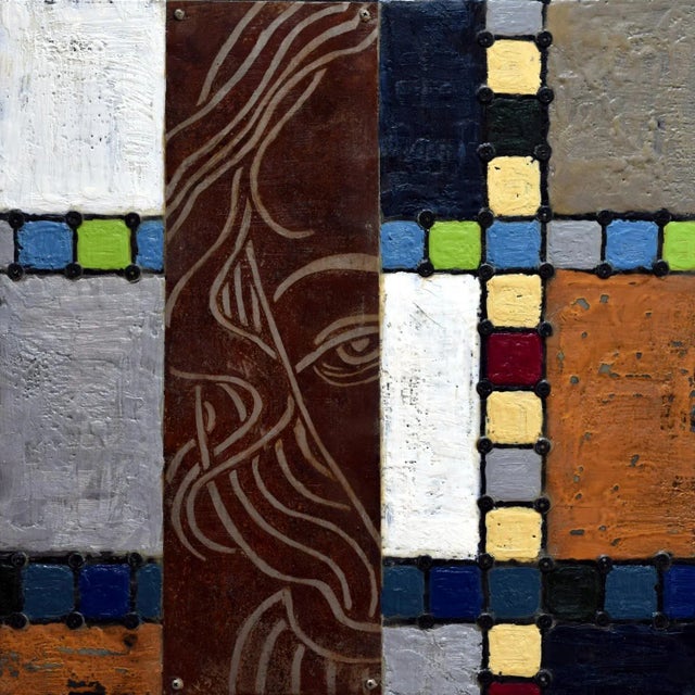 Abstract Andrew Francis "Dextra Delores" Abstract Mixed Media 2019 For Sale - Image 3 of 3