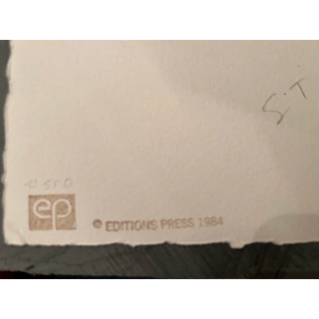 1980s Portrait of a Girl by Robert Baxter Lithograph Editions Press For Sale - Image 5 of 6