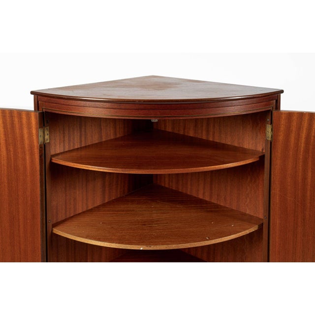 1960s Mid-Century Danish Modern Teak Corner Bar or Storage Cabinet 1960s Selling as-Is For Sale - Image 5 of 14