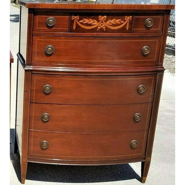 Antique Vanleigh Furniture of New York Mahogany Federal Style Highboy