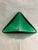 1990’s Krosno of Poland Emerald Green Art Glass Triangular Vase For Sale In New Orleans - Image 6 of 8