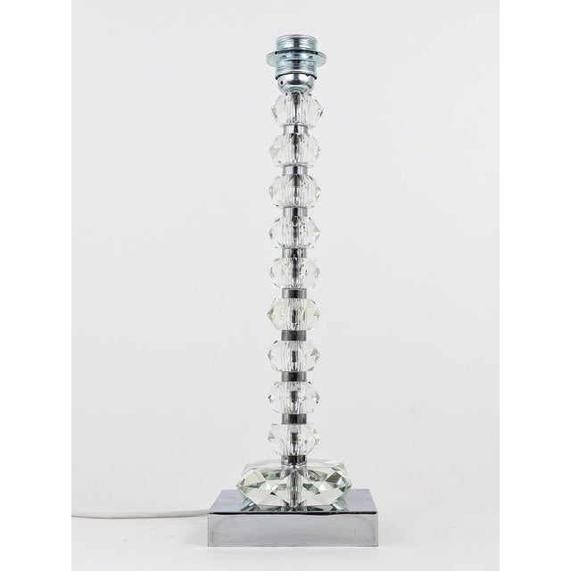 Table Lamp with Huge Faceted Diamond Crystals from Bakalowits & Söhne, Austria, 1970s For Sale - Image 4 of 14