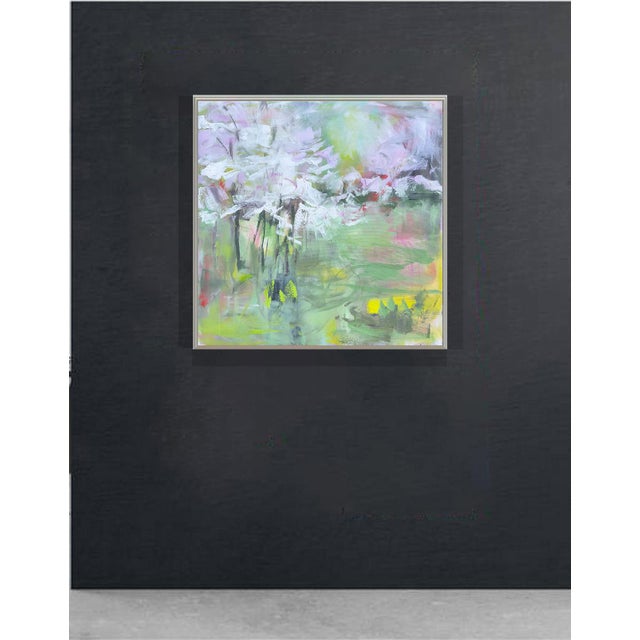 2020s "Motomachi Sakura" by Trixie Pitts Abstract Landscape Oil Painting For Sale - Image 5 of 12
