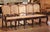 19th Century French Louis XV Carved Oak Five-Seat Caned Settee For Sale In Dallas - Image 6 of 12