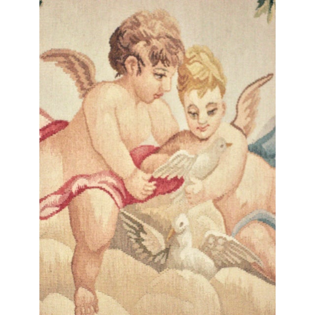 Beige Mid 19th Century French Aubusson Pastoral Scene Tapestry For Sale - Image 8 of 12