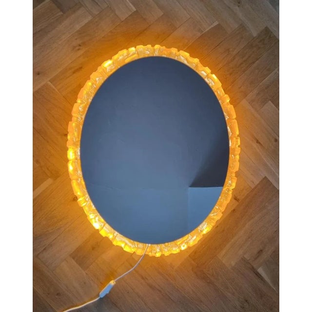 1970s Large Mid-Century Backlit Mirror from Hillebrand, 1970s For Sale - Image 5 of 10
