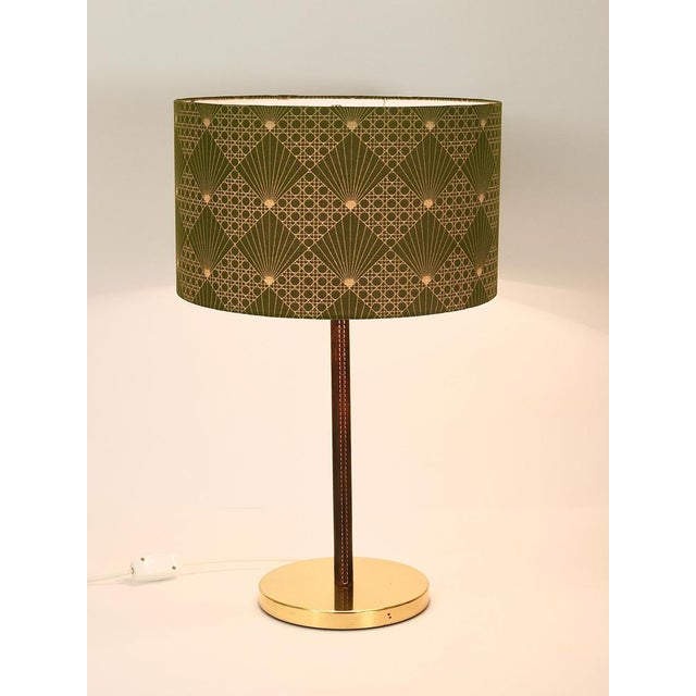 Mid-Century Brass & Leather Table Lamps attributed to J. T. Kalmar for Kalmar, Austria, 1960s, Set of 2 For Sale - Image 3 of 18