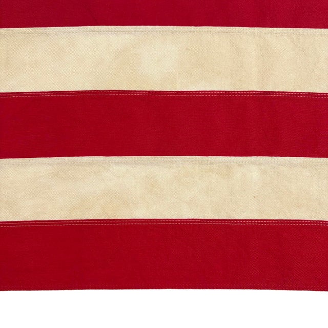 Vintage Cotton American Flag With Sewn Stars For Sale - Image 4 of 5